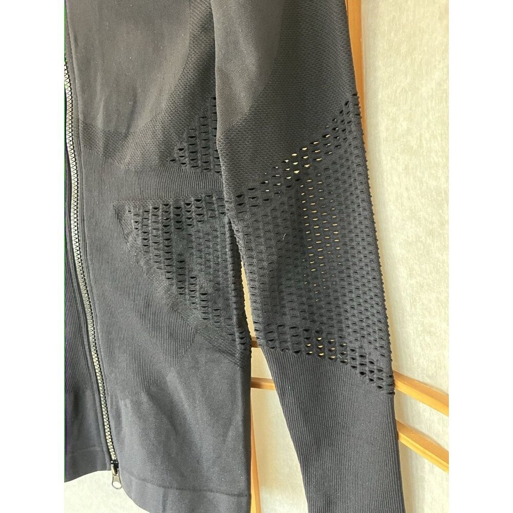 Fabletics Black Compression Fitted Full Zip Athletic Jacket XSmall, Running - Picture 3 of 7